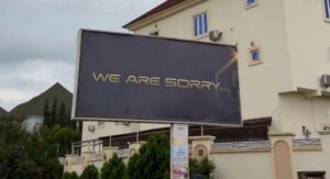 ‘We Are Sorry’: Mysterious Billboards Spark Speculation Across Abuja 5 Bill Boards 2
